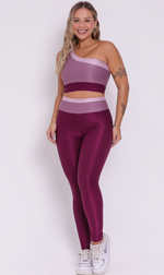 Set Essence Trio Vinho Legging + Sport Bra