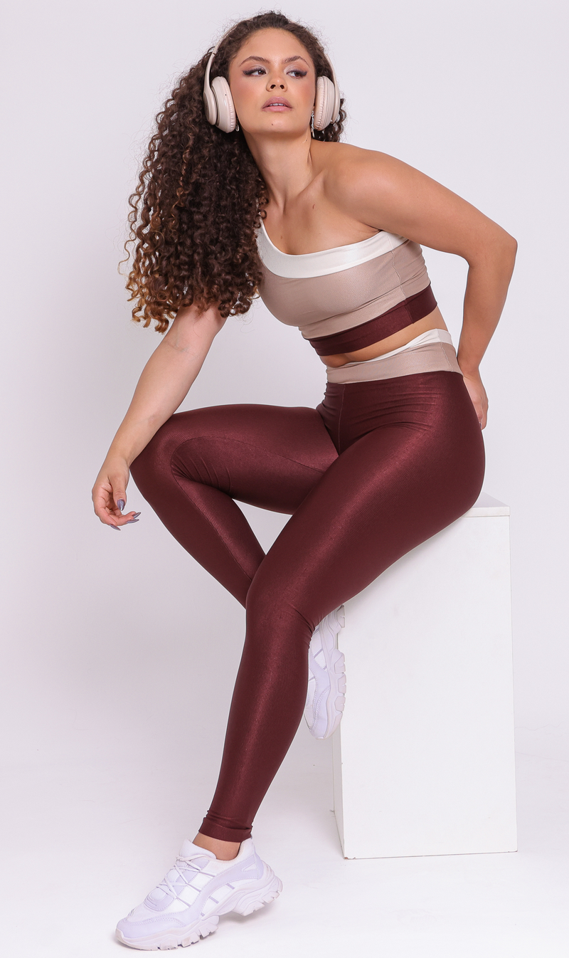 Set Essence Trio Coffe Legging + Sport Bra