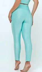 Legging Textured Brocada Aqua