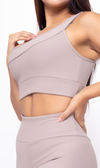 Sport Bra Aesthetic One Shoulder Sand