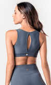 Sport Bra Textured Power Jakar Gray