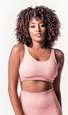 Sport Bra Textured Power Jakar Rose