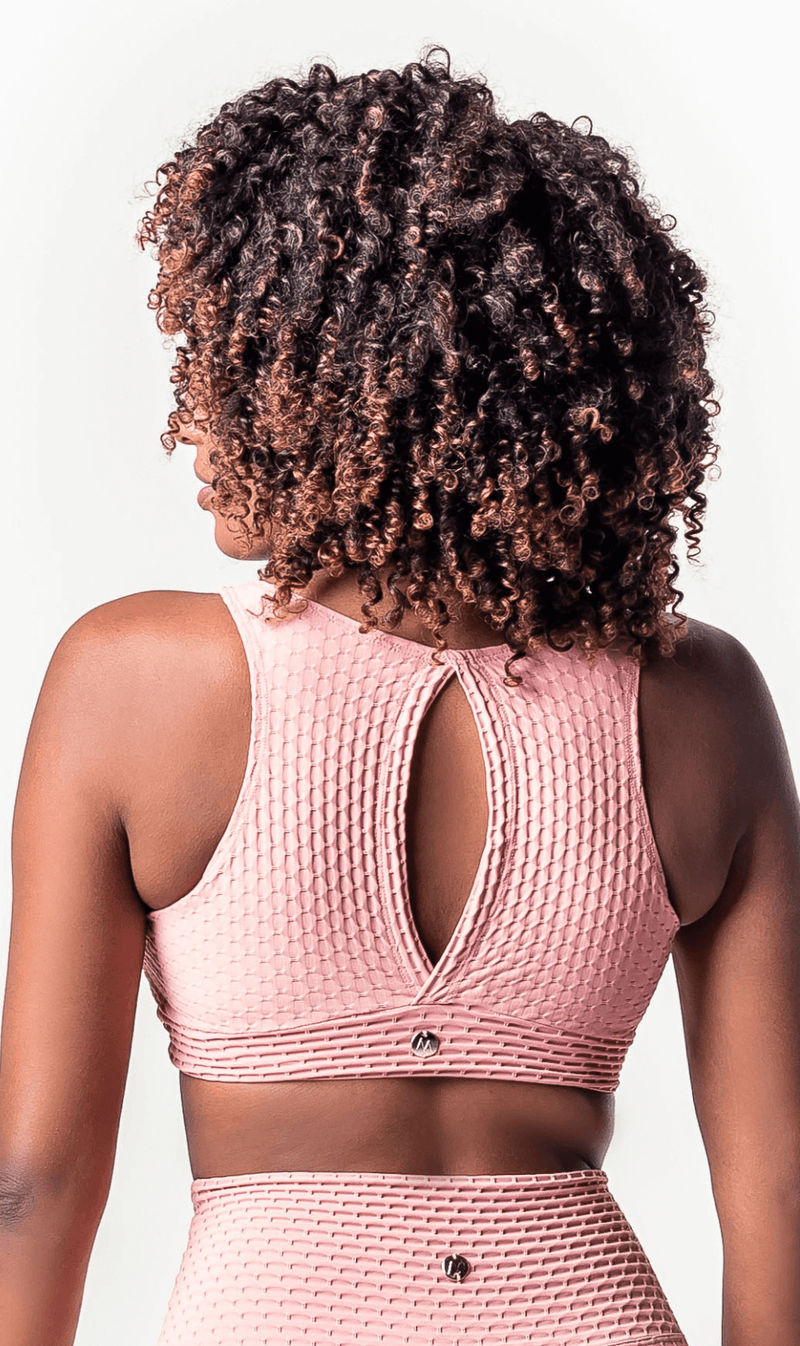 Sport Bra Textured Power Jakar Rose