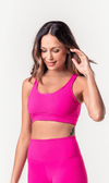 Sport Bra Textured Power Jakar Pink