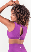 Sport Bra Textured Power Jakar Purple